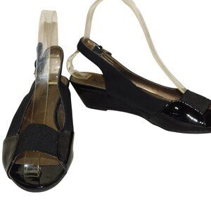 Madeline Stuart Evelyn Slingback Wedge Heels Shoes Size 6M